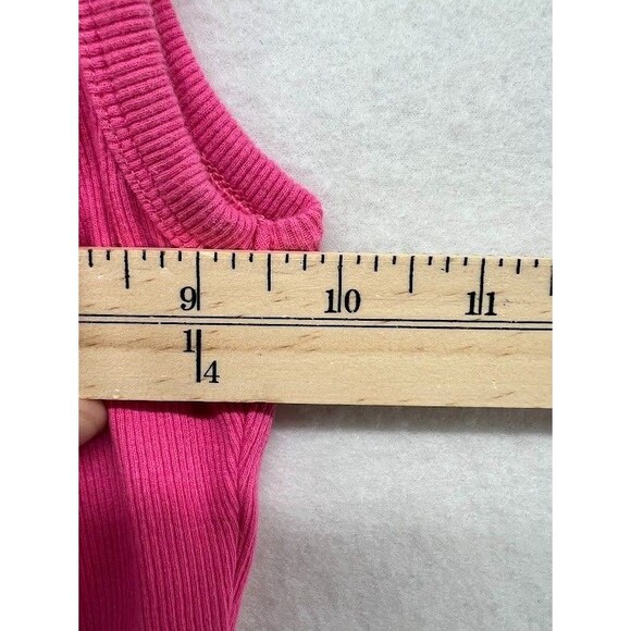 Zara Women's Ribbed Crop Tank Pink Size Small - Picture 3 of 5